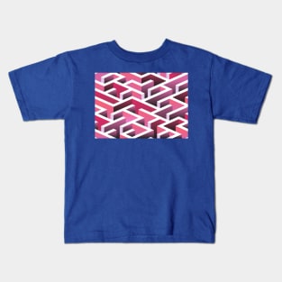 Pink 3D Maze Kids T-Shirt